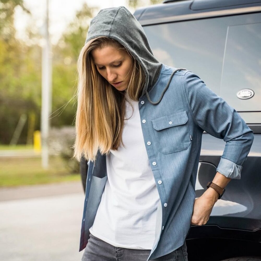 AFWD Chambray Shacket (like a shirt/jacket!) Size Medium